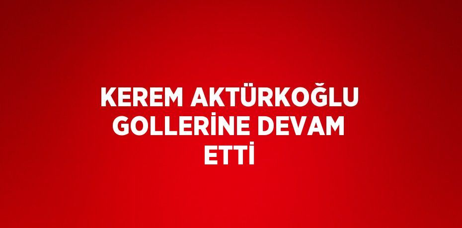 KEREM AKTÜRKOĞLU GOLLERİNE DEVAM ETTİ