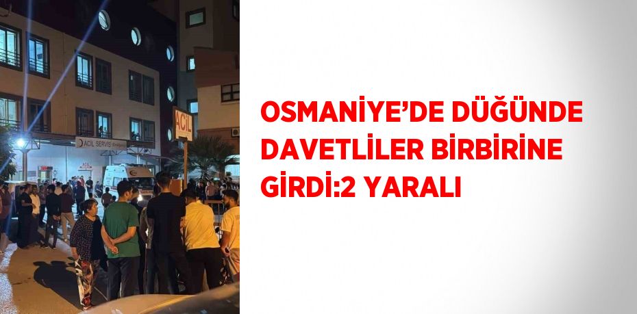 OSMANİYE’DE DÜĞÜNDE DAVETLİLER BİRBİRİNE GİRDİ:2 YARALI