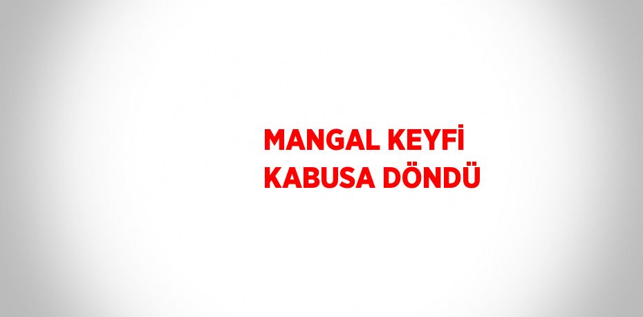 MANGAL KEYFİ KABUSA DÖNDÜ