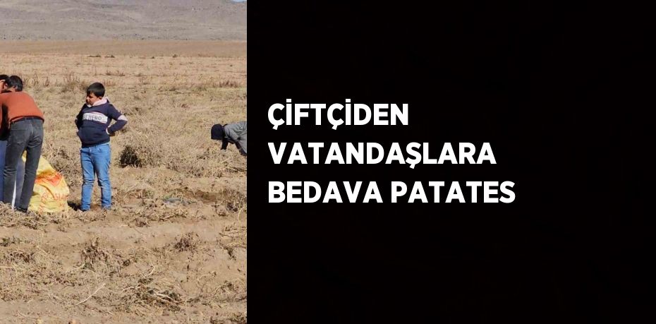 ÇİFTÇİDEN VATANDAŞLARA BEDAVA PATATES