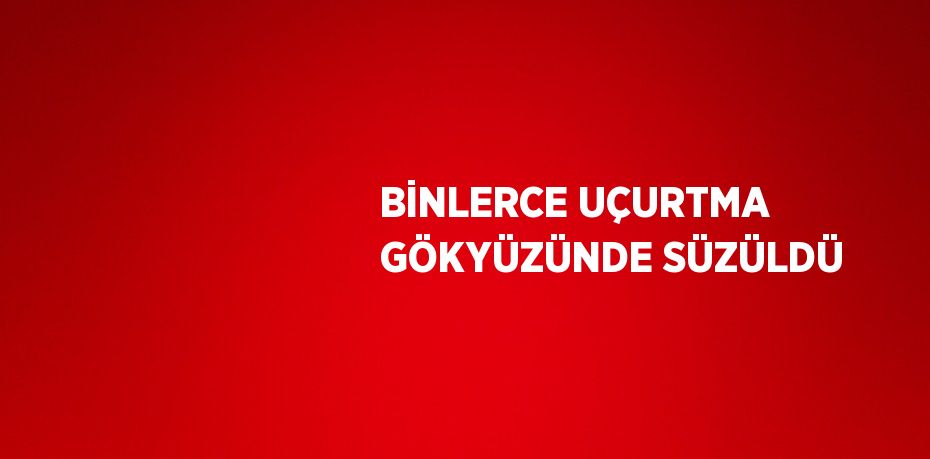 BİNLERCE UÇURTMA GÖKYÜZÜNDE SÜZÜLDÜ