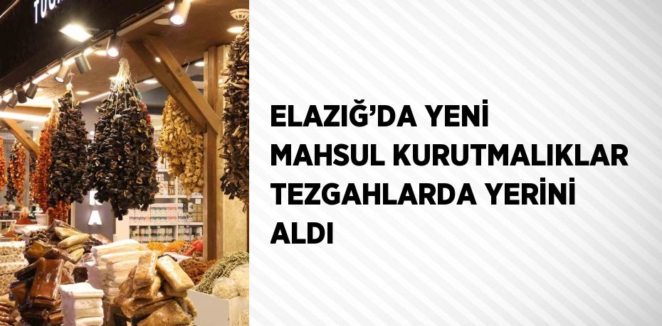 ELAZIĞ’DA YENİ MAHSUL KURUTMALIKLAR TEZGAHLARDA YERİNİ ALDI