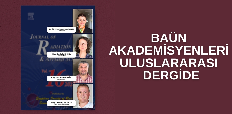 BAÜN AKADEMİSYENLERİ ULUSLARARASI DERGİDE