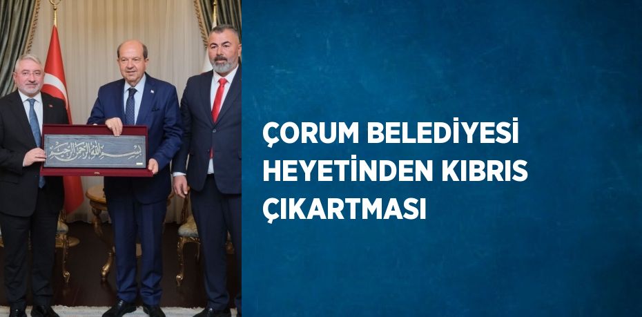 ÇORUM BELEDİYESİ HEYETİNDEN KIBRIS ÇIKARTMASI