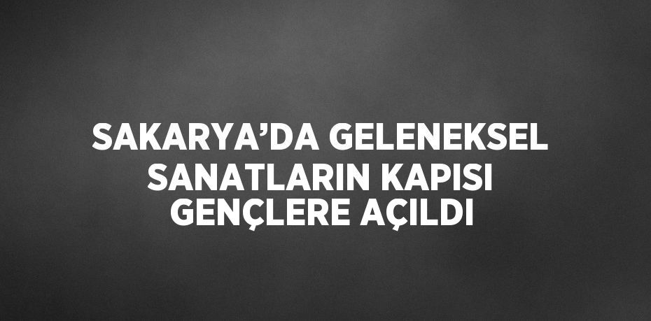 SAKARYA’DA GELENEKSEL SANATLARIN KAPISI GENÇLERE AÇILDI