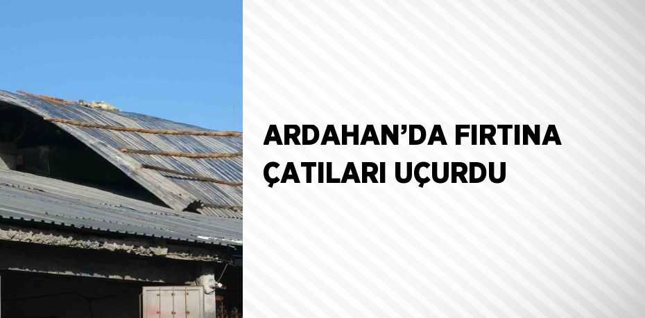 ARDAHAN’DA FIRTINA ÇATILARI UÇURDU