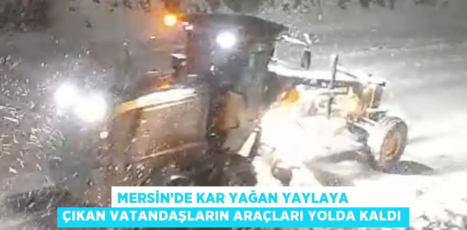 MERSİN’DE KAR YAĞAN YAYLAYA ÇIKAN VATANDAŞLARIN ARAÇLARI YOLDA KALDI