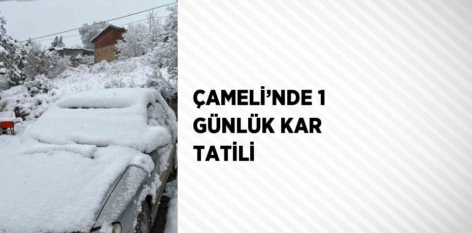 ÇAMELİ’NDE 1 GÜNLÜK KAR TATİLİ