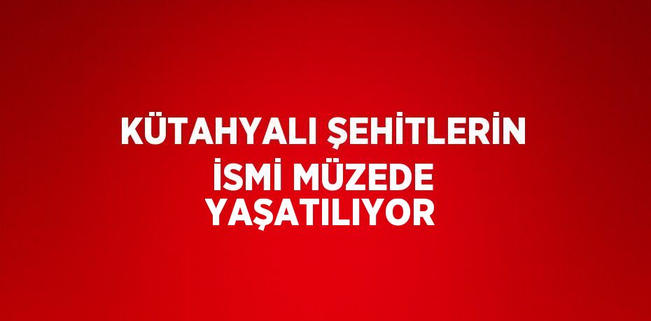 KÜTAHYALI ŞEHİTLERİN İSMİ MÜZEDE YAŞATILIYOR