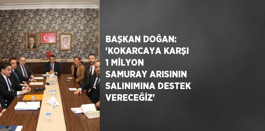 BAŞKAN DOĞAN: 'KOKARCAYA KARŞI 1 MİLYON SAMURAY ARISININ SALINIMINA DESTEK VERECEĞİZ'