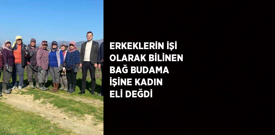 ERKEKLERİN İŞİ OLARAK BİLİNEN BAĞ BUDAMA İŞİNE KADIN ELİ DEĞDİ