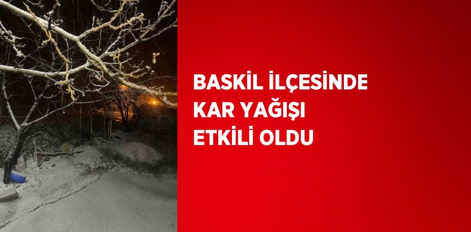 BASKİL İLÇESİNDE KAR YAĞIŞI ETKİLİ OLDU