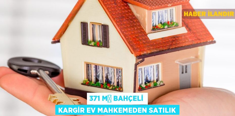 371 m² bahçeli kargir ev mahkemeden satılık