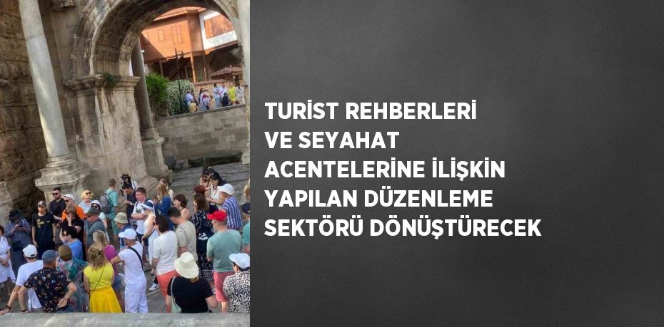 TURİST REHBERLERİ VE SEYAHAT ACENTELERİNE İLİŞKİN YAPILAN DÜZENLEME SEKTÖRÜ DÖNÜŞTÜRECEK