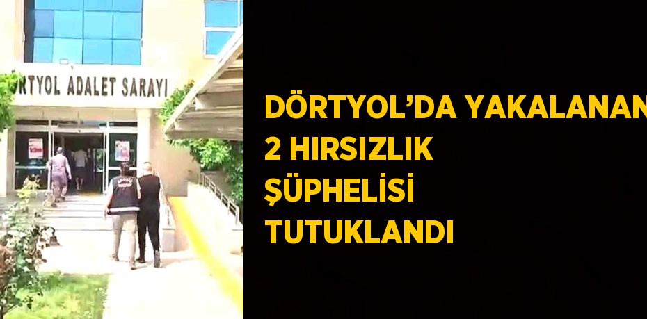 DÖRTYOL’DA YAKALANAN 2 HIRSIZLIK ŞÜPHELİSİ TUTUKLANDI