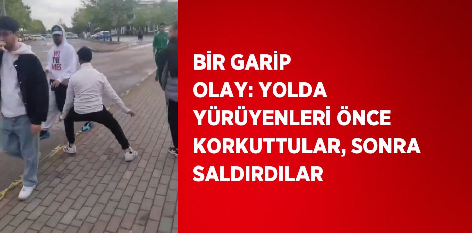 BİR GARİP OLAY: YOLDA YÜRÜYENLERİ ÖNCE KORKUTTULAR, SONRA SALDIRDILAR