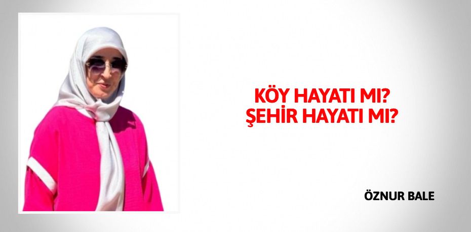 KÖY HAYATI MI?  ŞEHİR HAYATI MI?