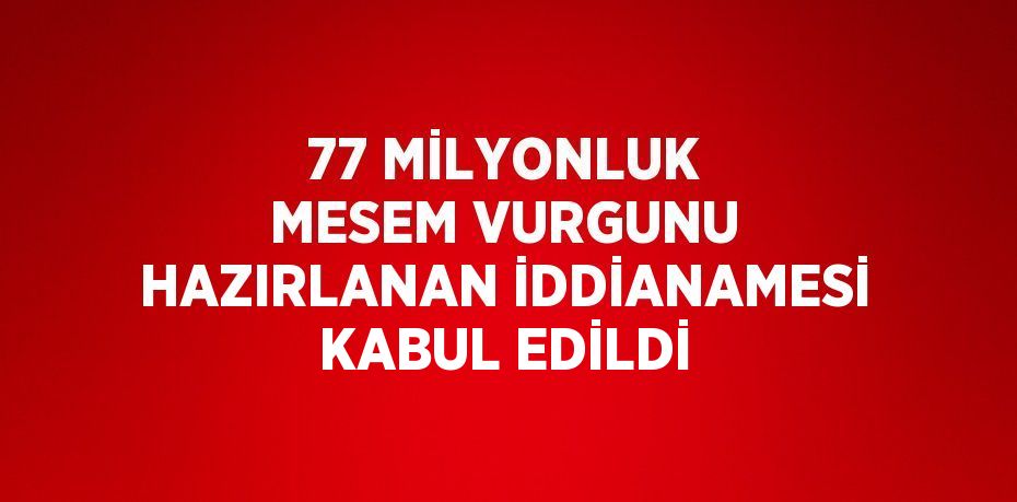 77 MİLYONLUK MESEM VURGUNU HAZIRLANAN İDDİANAMESİ KABUL EDİLDİ