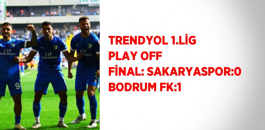 TRENDYOL 1.LİG PLAY OFF FİNAL: SAKARYASPOR:0 BODRUM FK:1