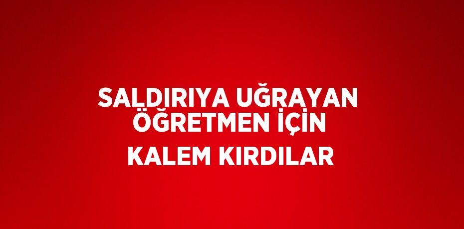 SALDIRIYA UĞRAYAN ÖĞRETMEN İÇİN KALEM KIRDILAR