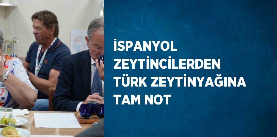 İSPANYOL ZEYTİNCİLERDEN TÜRK ZEYTİNYAĞINA TAM NOT