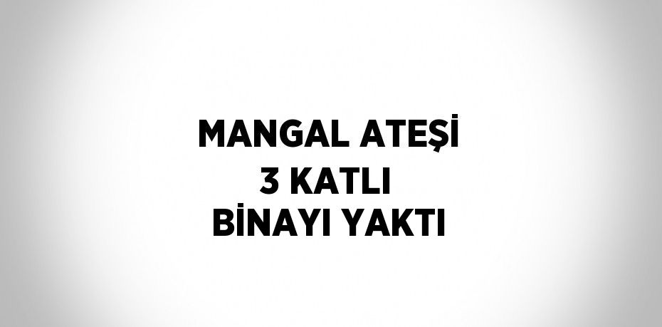 MANGAL ATEŞİ 3 KATLI BİNAYI YAKTI