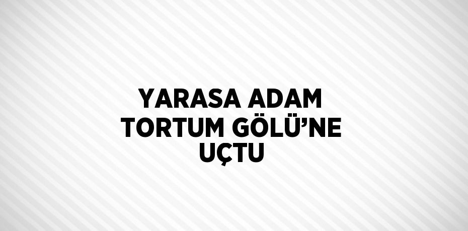 YARASA ADAM TORTUM GÖLÜ’NE UÇTU