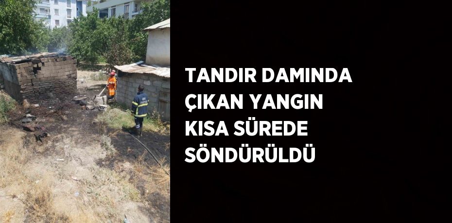 TANDIR DAMINDA ÇIKAN YANGIN KISA SÜREDE SÖNDÜRÜLDÜ