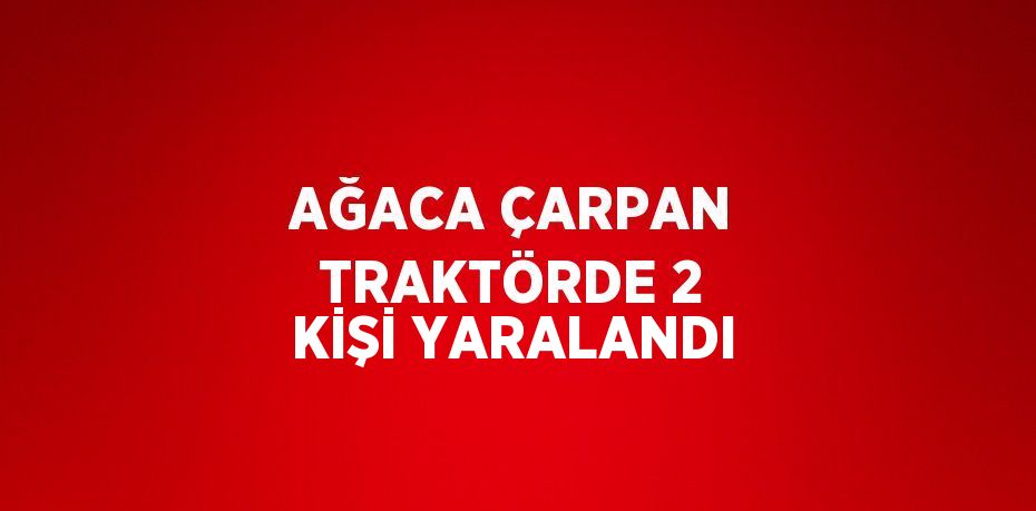 AĞACA ÇARPAN TRAKTÖRDE 2 KİŞİ YARALANDI