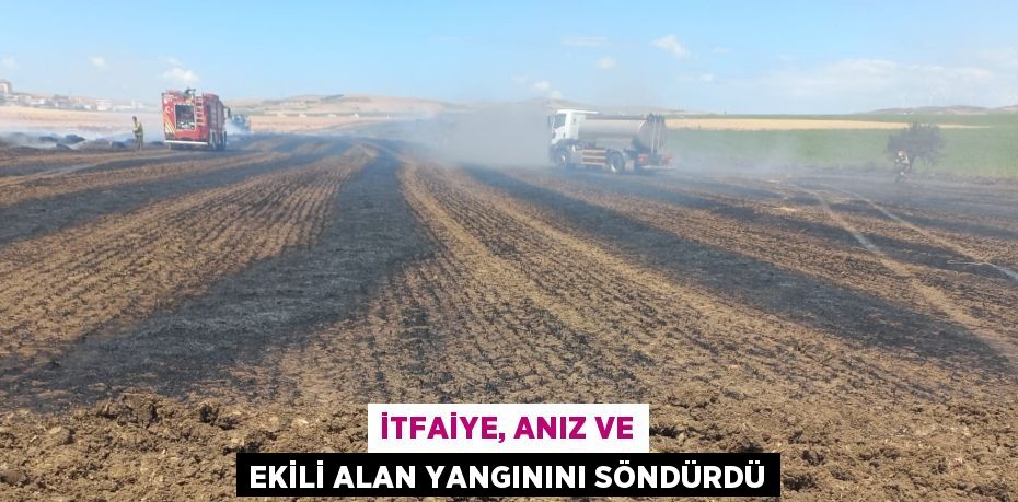 İtfaiye, anız ve ekili alan yangınını söndürdü