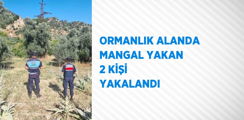 ORMANLIK ALANDA MANGAL YAKAN 2 KİŞİ YAKALANDI