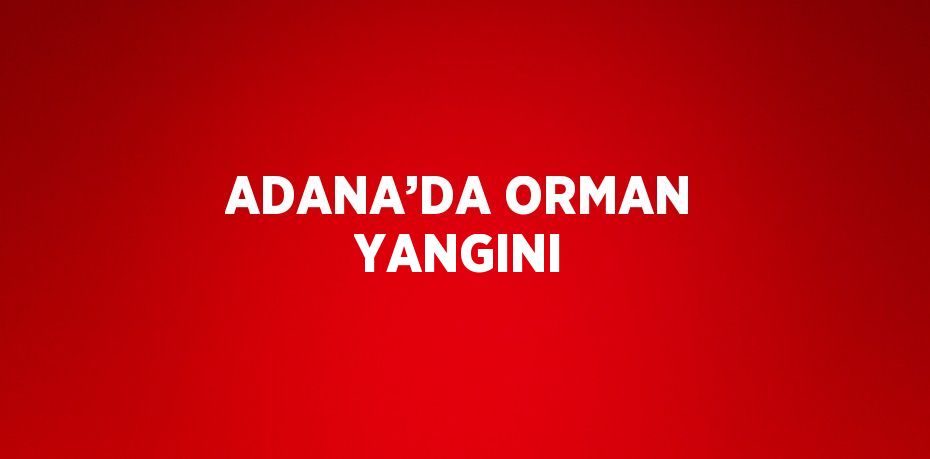 ADANA’DA ORMAN YANGINI