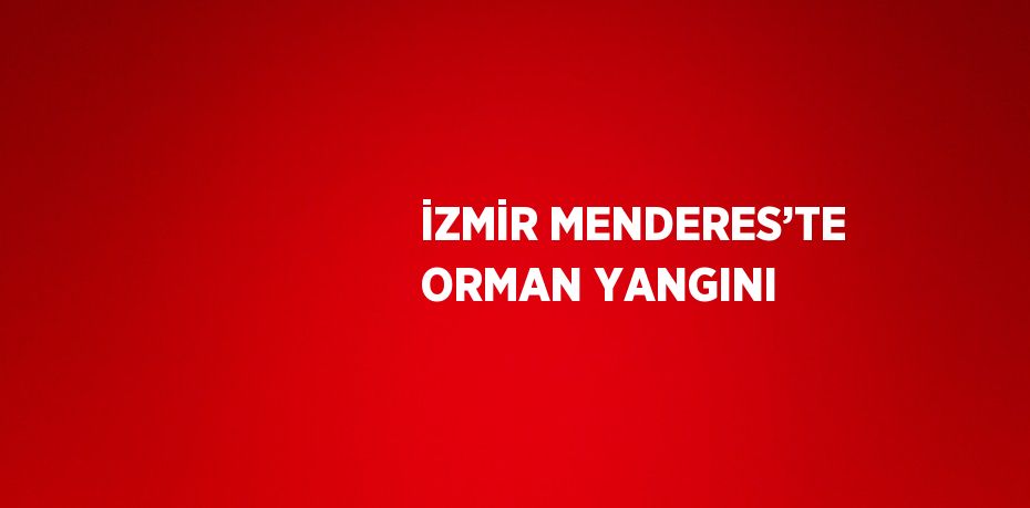 İZMİR MENDERES’TE ORMAN YANGINI