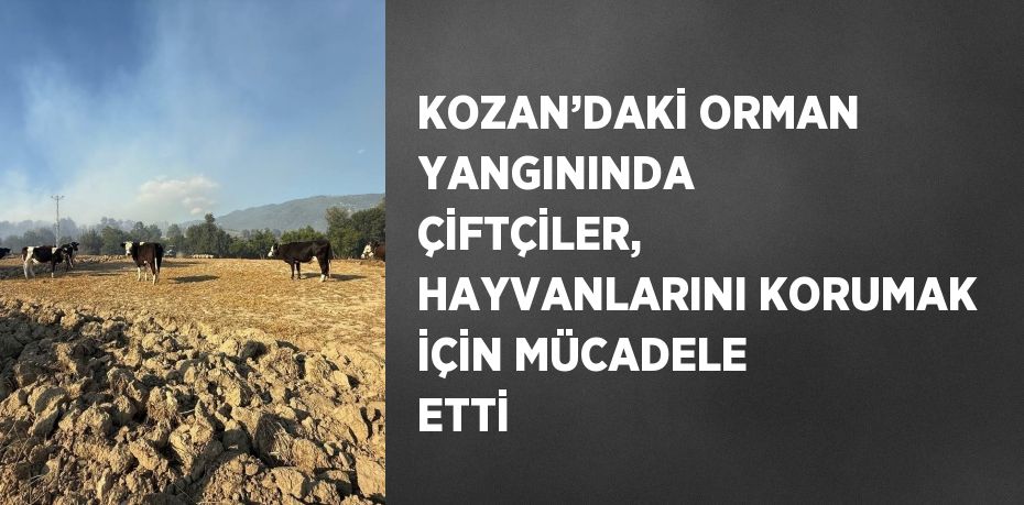 KOZAN’DAKİ ORMAN YANGININDA ÇİFTÇİLER, HAYVANLARINI KORUMAK İÇİN MÜCADELE ETTİ