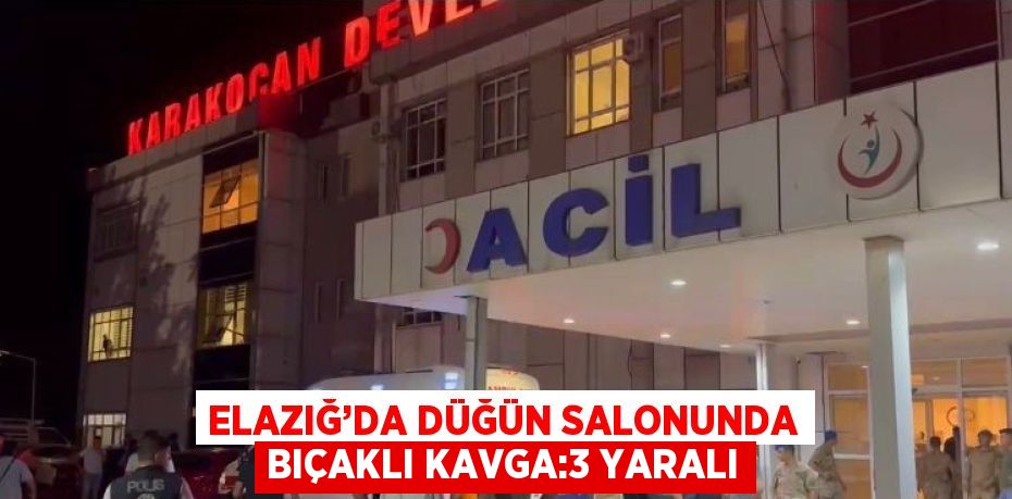 ELAZIĞ’DA DÜĞÜN SALONUNDA BIÇAKLI KAVGA:3 YARALI