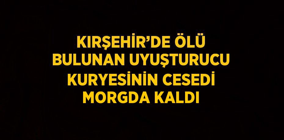 KIRŞEHİR’DE ÖLÜ BULUNAN UYUŞTURUCU KURYESİNİN CESEDİ MORGDA KALDI