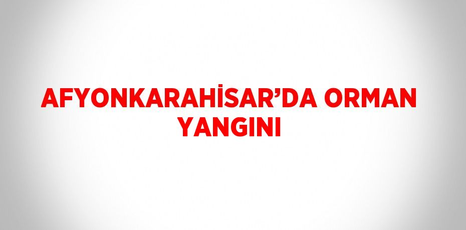 AFYONKARAHİSAR’DA ORMAN YANGINI