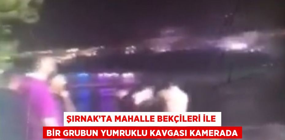 ŞIRNAK’TA MAHALLE BEKÇİLERİ İLE BİR GRUBUN YUMRUKLU KAVGASI KAMERADA