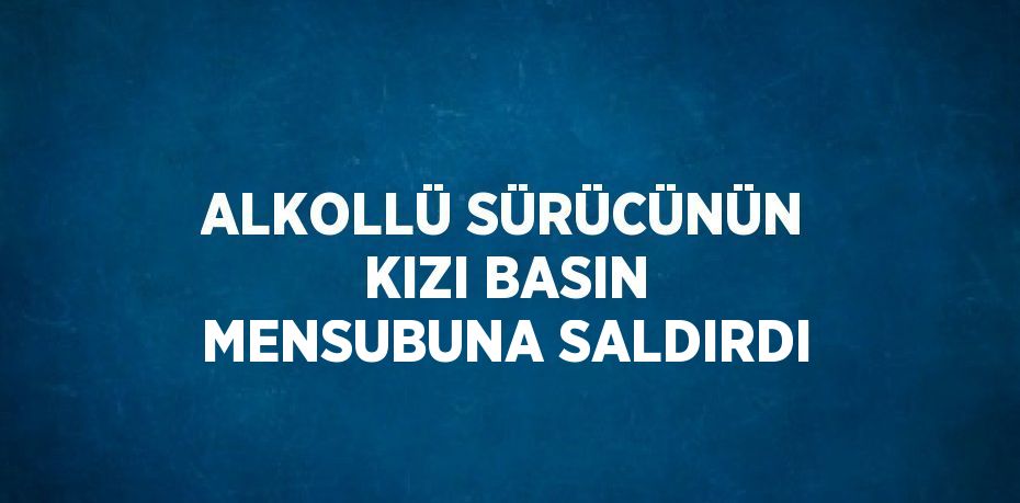 ALKOLLÜ SÜRÜCÜNÜN KIZI BASIN MENSUBUNA SALDIRDI