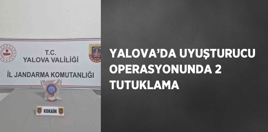 YALOVA’DA UYUŞTURUCU OPERASYONUNDA 2 TUTUKLAMA