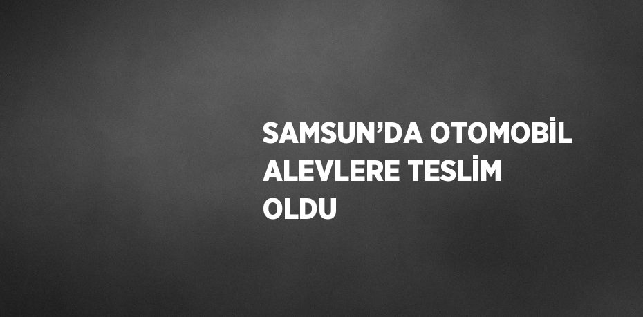 SAMSUN’DA OTOMOBİL ALEVLERE TESLİM OLDU