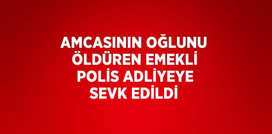 AMCASININ OĞLUNU ÖLDÜREN EMEKLİ POLİS ADLİYEYE SEVK EDİLDİ