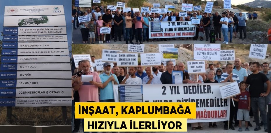 İnşaat, kaplumbağa hızıyla ilerliyor