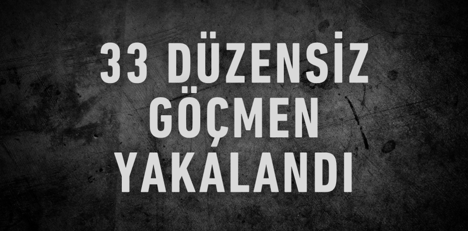 33 düzensiz göçmen yakalandı