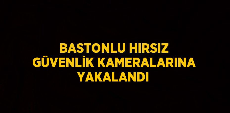 BASTONLU HIRSIZ GÜVENLİK KAMERALARINA YAKALANDI