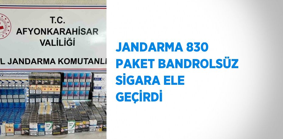 JANDARMA 830 PAKET BANDROLSÜZ SİGARA ELE GEÇİRDİ