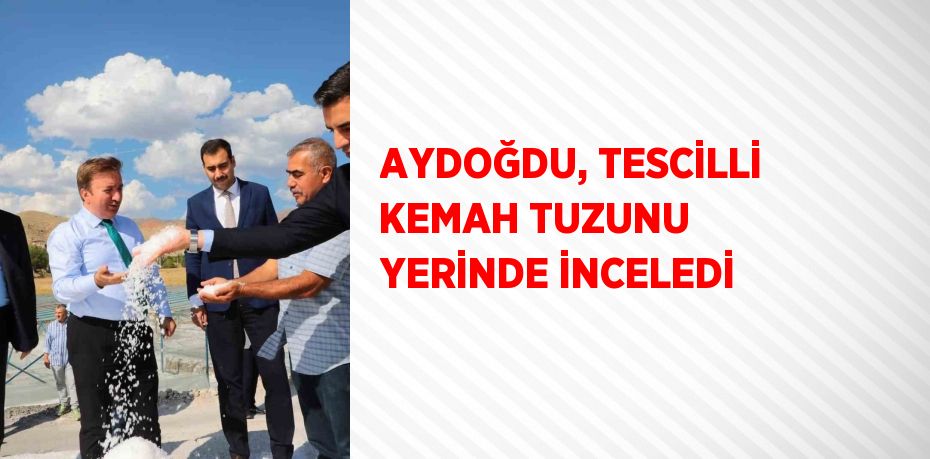 AYDOĞDU, TESCİLLİ KEMAH TUZUNU YERİNDE İNCELEDİ