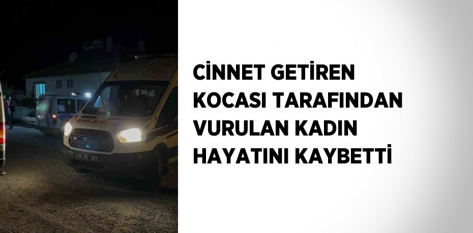 CİNNET GETİREN KOCASI TARAFINDAN VURULAN KADIN HAYATINI KAYBETTİ