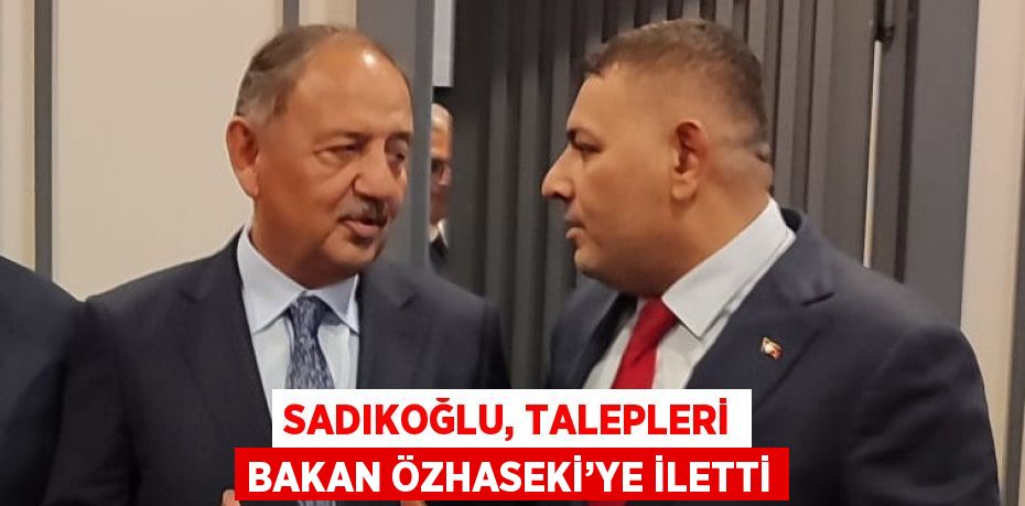 SADIKOĞLU, TALEPLERİ BAKAN ÖZHASEKİ’YE İLETTİ