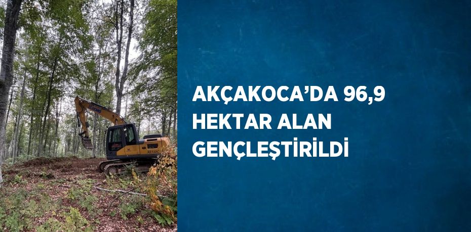 AKÇAKOCA’DA 96,9 HEKTAR ALAN GENÇLEŞTİRİLDİ